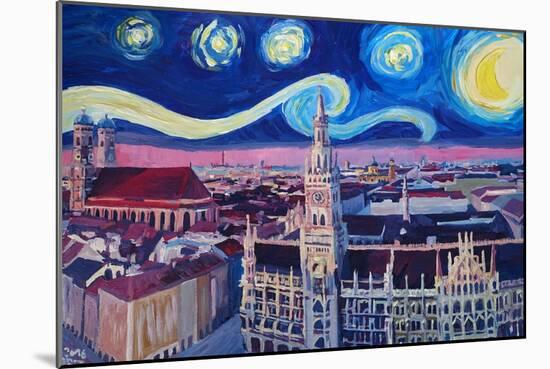Starry Night In Munich Van Gogh Inspirations-Markus Bleichner-Mounted Art Print
