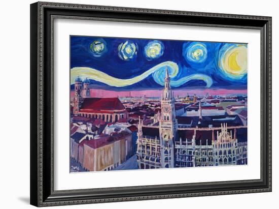 Starry Night In Munich Van Gogh Inspirations-Markus Bleichner-Framed Art Print