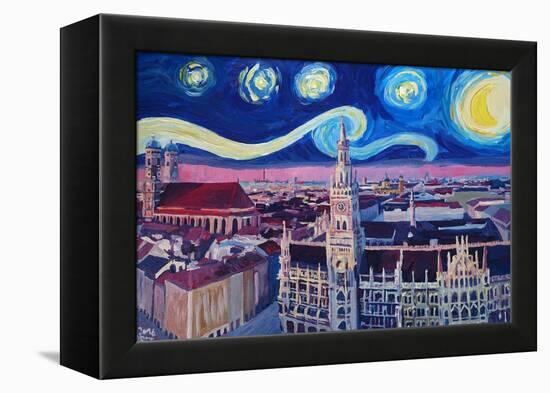 Starry Night In Munich Van Gogh Inspirations-Markus Bleichner-Framed Stretched Canvas