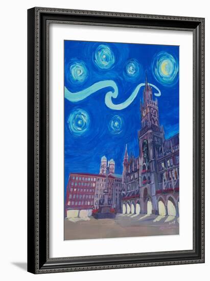 Starry Night In Munich - Van Gogh Inspirations-Markus Bleichner-Framed Art Print