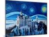 Starry Night in Neuschwanstein - Romantic Castle-Markus Bleichner-Mounted Art Print