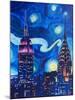 Starry Night In New York-M Bleichner-Mounted Art Print