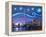 Starry Night in Toronto Ontario Canada-Martina Bleichner-Framed Stretched Canvas