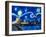 Starry Night London Parliament Van Gogh Inspired-Martina Bleichner-Framed Art Print