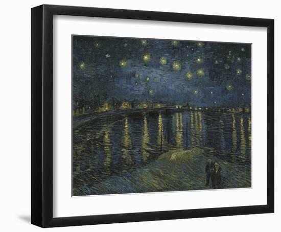 Starry Night Over the Rhone-Vincent van Gogh-Framed Giclee Print