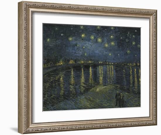 Starry Night Over the Rhone-Vincent van Gogh-Framed Giclee Print