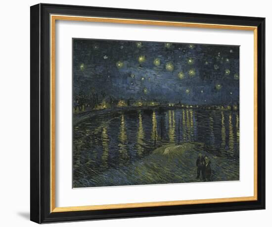 Starry Night Over the Rhone-Vincent van Gogh-Framed Giclee Print