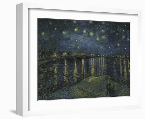 Starry Night Over the Rhone-Vincent van Gogh-Framed Giclee Print