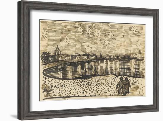 Starry Night over the Rhône-Vincent van Gogh-Framed Giclee Print