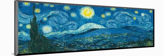 Starry Night Panorama-Vincent van Gogh-Mounted Art Print