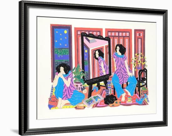 Starry Night with Two Women-Estelle Ginsburg-Framed Limited Edition