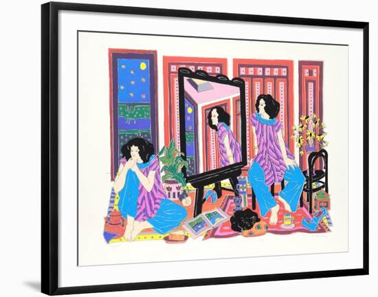 Starry Night with Two Women-Estelle Ginsburg-Framed Limited Edition