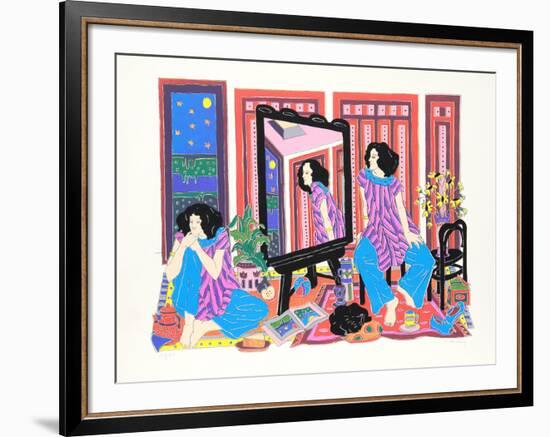 Starry Night with Two Women-Estelle Ginsburg-Framed Limited Edition