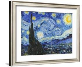 Starry Night-Vincent van Gogh-Framed Art Print