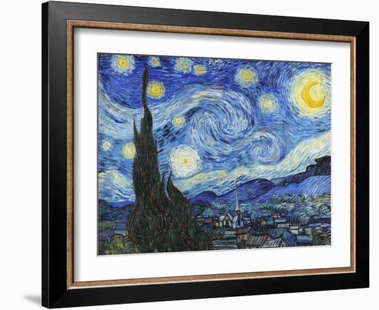 Starry Night-Vincent Van Gogh-Framed Art Print