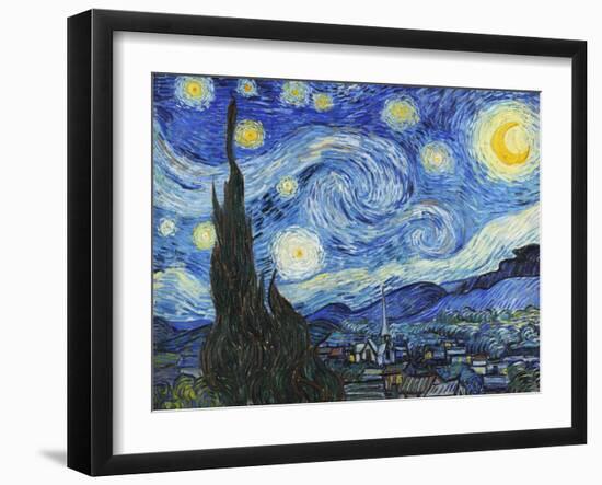 Starry Night-Vincent Van Gogh-Framed Art Print