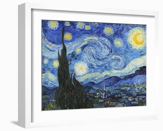 Starry Night-Vincent Van Gogh-Framed Art Print