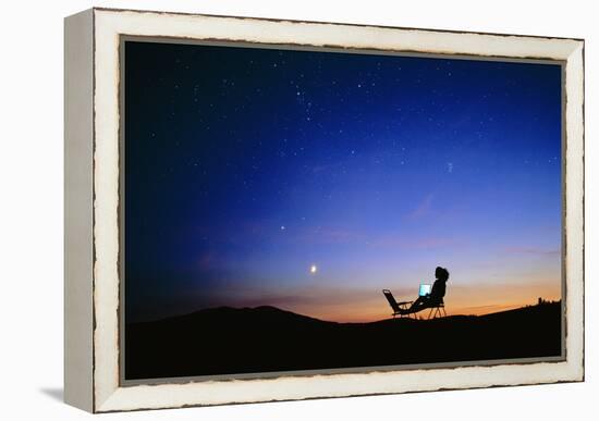 Starry Sky And Stargazer-David Nunuk-Framed Premier Image Canvas