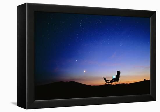 Starry Sky And Stargazer-David Nunuk-Framed Premier Image Canvas