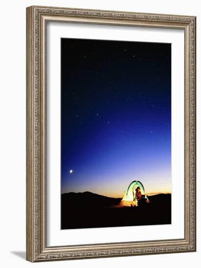 Starry Sky And Stargazer-David Nunuk-Framed Photographic Print