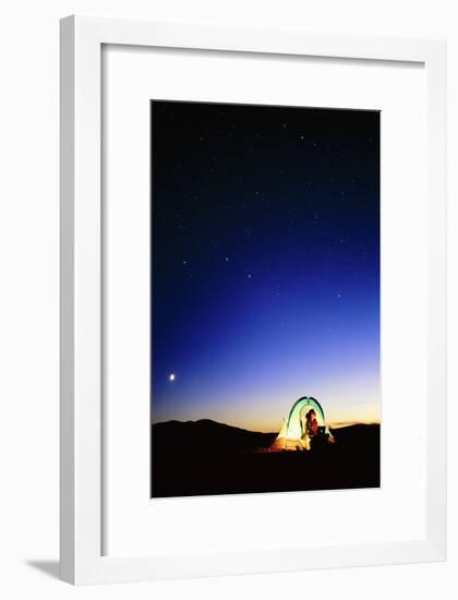 Starry Sky And Stargazer-David Nunuk-Framed Photographic Print