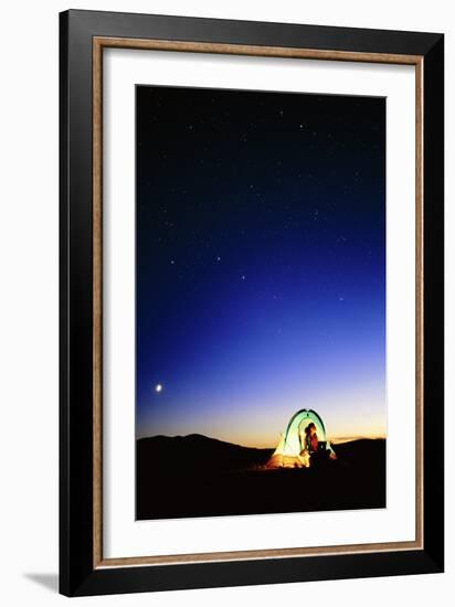 Starry Sky And Stargazer-David Nunuk-Framed Photographic Print