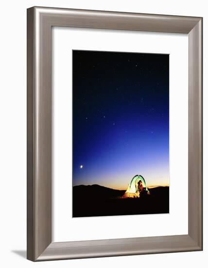 Starry Sky And Stargazer-David Nunuk-Framed Photographic Print