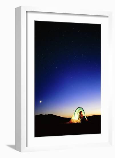 Starry Sky And Stargazer-David Nunuk-Framed Photographic Print