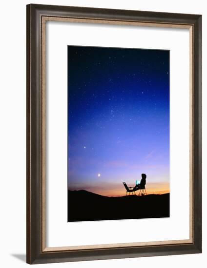 Starry Sky And Stargazer-David Nunuk-Framed Photographic Print