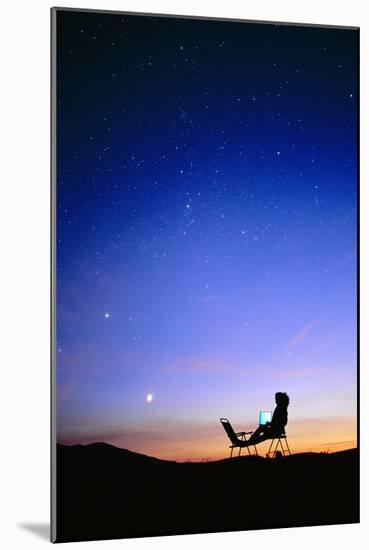 Starry Sky And Stargazer-David Nunuk-Mounted Photographic Print