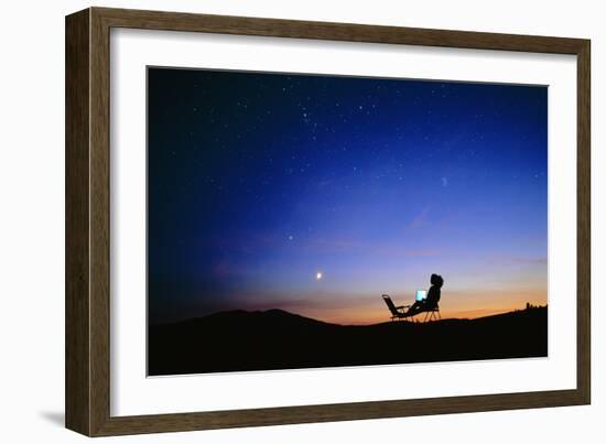 Starry Sky And Stargazer-David Nunuk-Framed Photographic Print