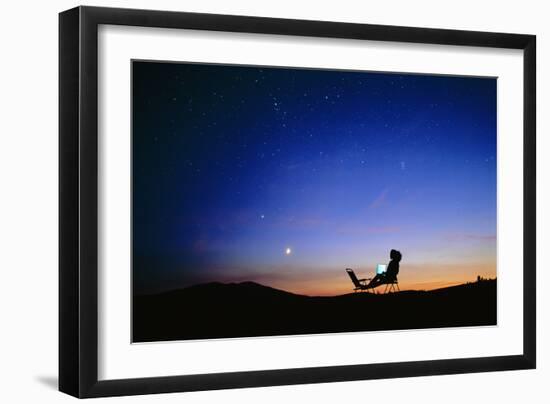 Starry Sky And Stargazer-David Nunuk-Framed Photographic Print