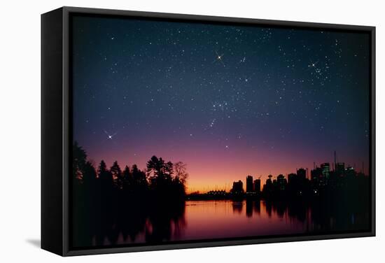 Starry Sky Over Vancouver, Canada-David Nunuk-Framed Premier Image Canvas