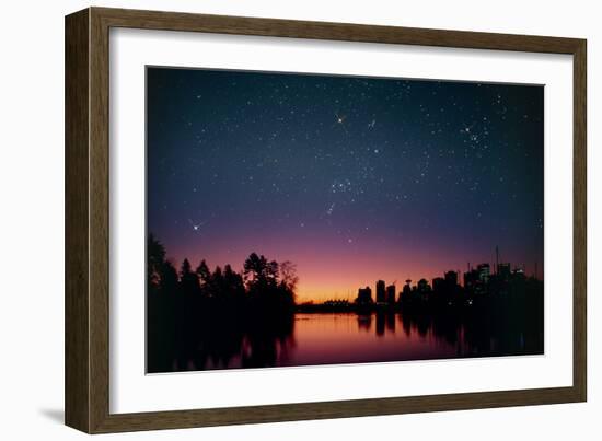Starry Sky Over Vancouver, Canada-David Nunuk-Framed Photographic Print