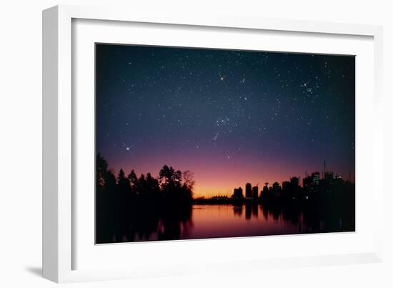 Starry Sky Over Vancouver, Canada-David Nunuk-Framed Photographic Print