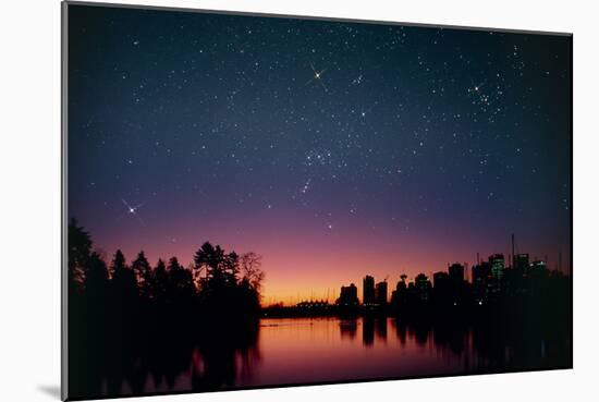 Starry Sky Over Vancouver, Canada-David Nunuk-Mounted Photographic Print