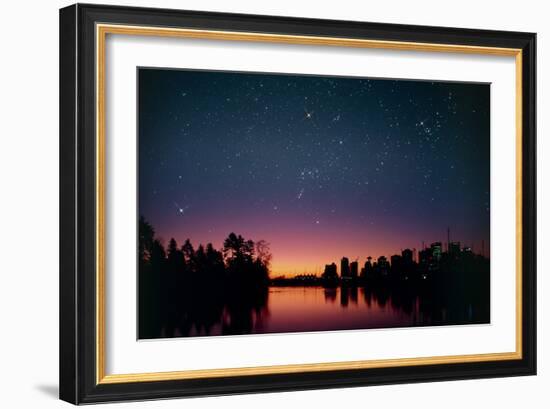 Starry Sky Over Vancouver, Canada-David Nunuk-Framed Photographic Print