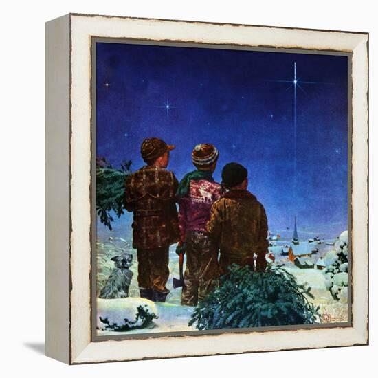 "Starry Starry Night,"December 1, 1950-Douglas Crockwell-Framed Premier Image Canvas