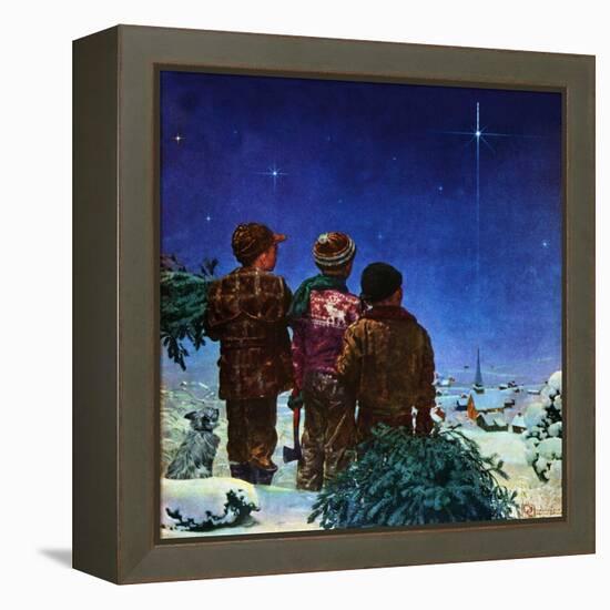 "Starry Starry Night,"December 1, 1950-Douglas Crockwell-Framed Premier Image Canvas