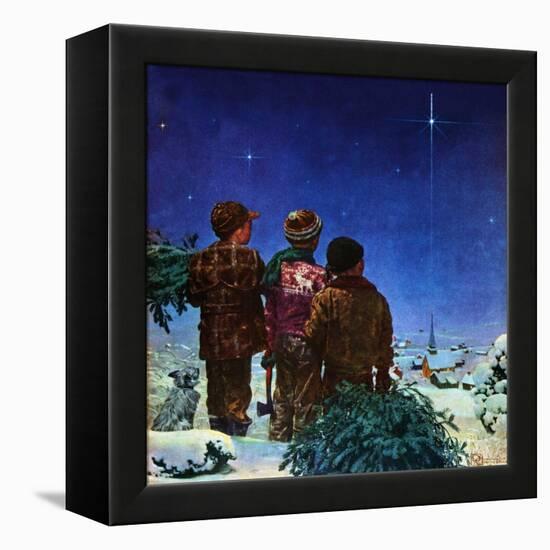 "Starry Starry Night,"December 1, 1950-Douglas Crockwell-Framed Premier Image Canvas