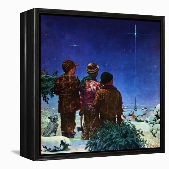 "Starry Starry Night,"December 1, 1950-Douglas Crockwell-Framed Premier Image Canvas