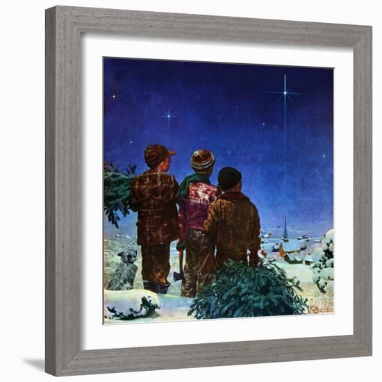 "Starry Starry Night,"December 1, 1950-Douglas Crockwell-Framed Giclee Print