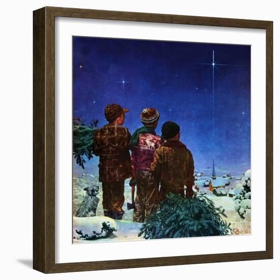 "Starry Starry Night,"December 1, 1950-Douglas Crockwell-Framed Giclee Print