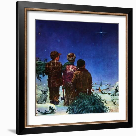 "Starry Starry Night,"December 1, 1950-Douglas Crockwell-Framed Giclee Print