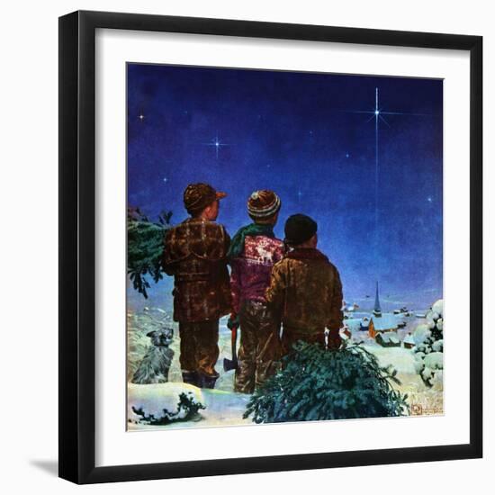 "Starry Starry Night,"December 1, 1950-Douglas Crockwell-Framed Giclee Print