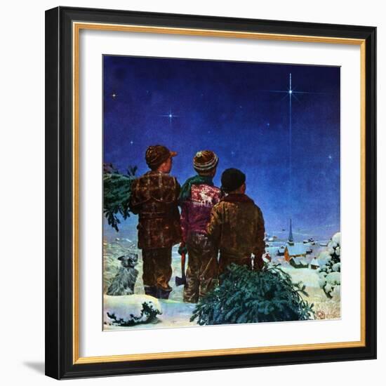 "Starry Starry Night,"December 1, 1950-Douglas Crockwell-Framed Giclee Print