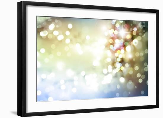 Stars And Circles Space Background-STILLFX-Framed Art Print