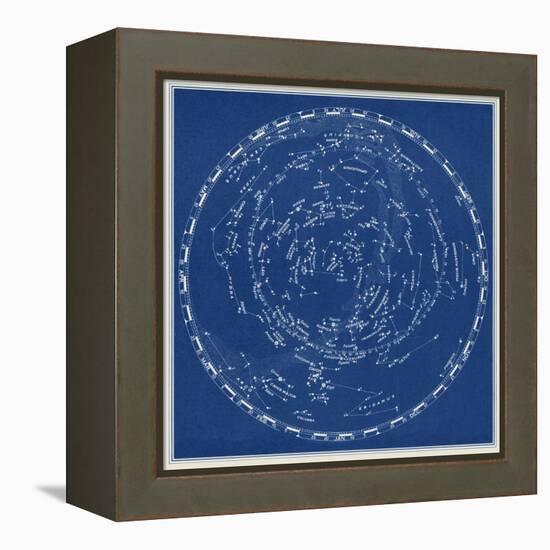 Stars and Constellations Chart-null-Framed Stretched Canvas