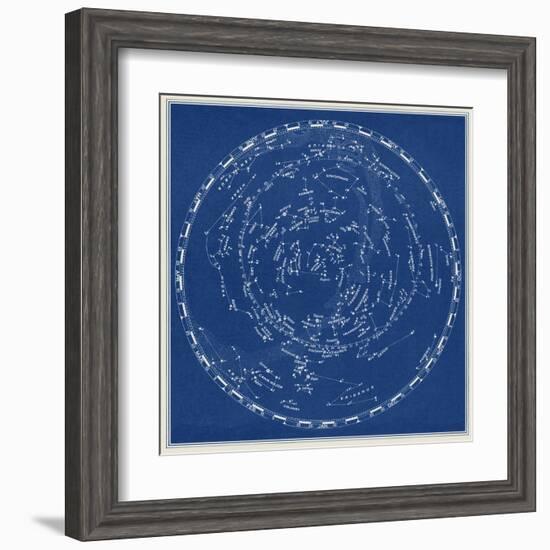 Stars and Constellations Chart-null-Framed Art Print