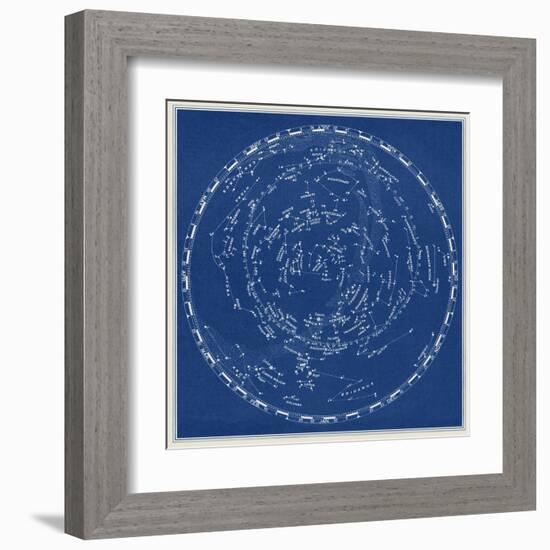 Stars and Constellations Chart-null-Framed Art Print